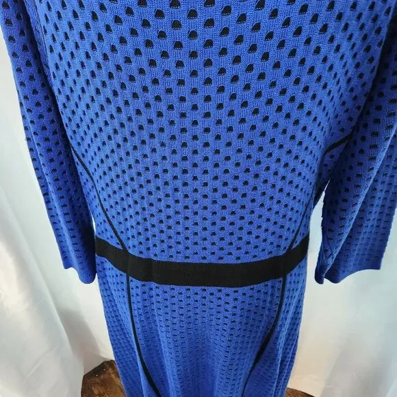 NEW Lane Bryant Womens Sweater Dress Plus Sz 18/20 Black Blue 3/4 Sleeve NWT - Picture 9 of 11